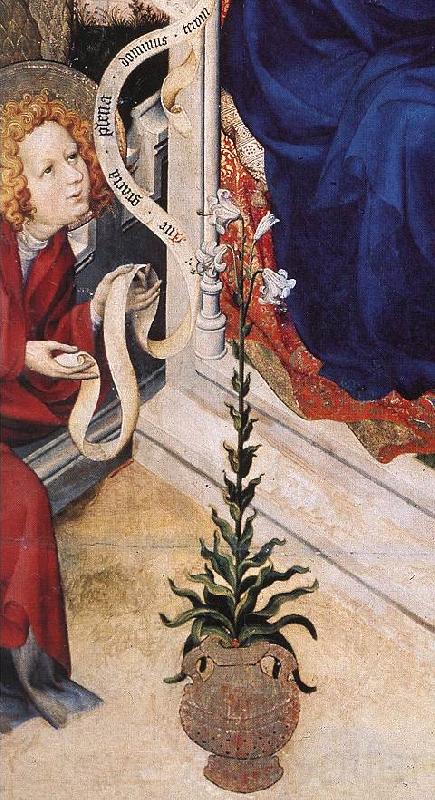 BROEDERLAM, Melchior The Annunciation (detail)  ff France oil painting art